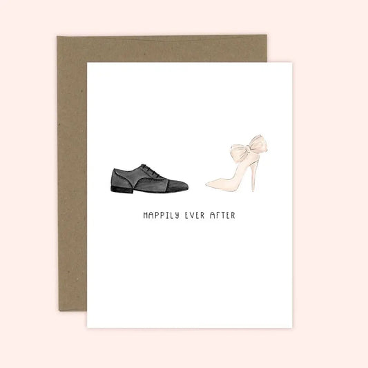 Happily Ever After Mr + Mrs Newlywed Greeting Card | Kraft