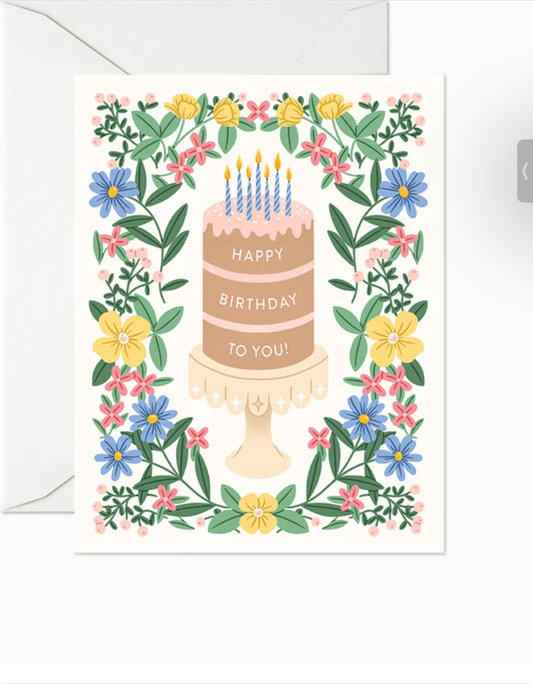 Happy birthday cake card