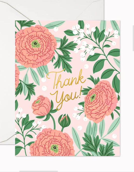 Thank you ranunculus card