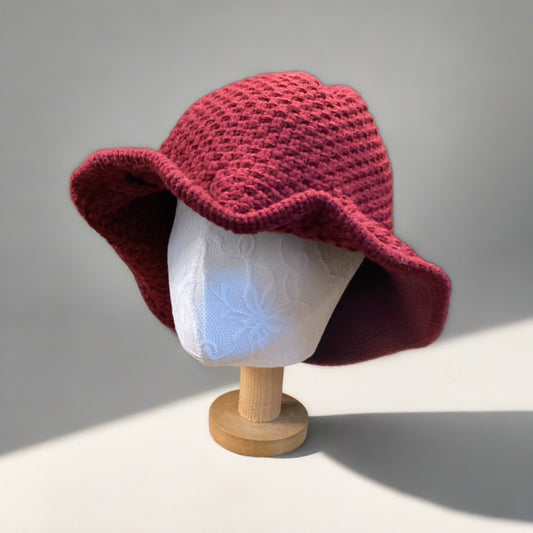 Acrylic Knit Bucket Hat