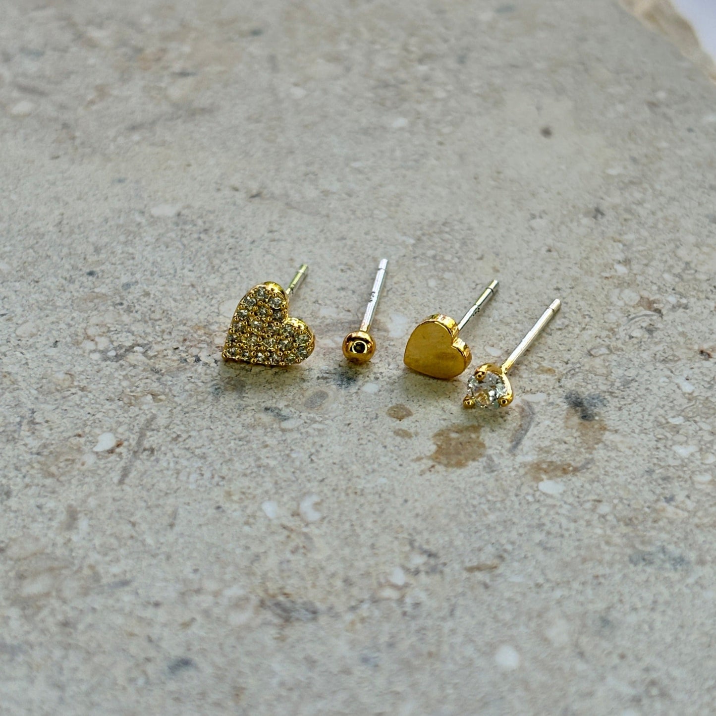 Eclipse of the Heart Stud Earrings | Set of Four