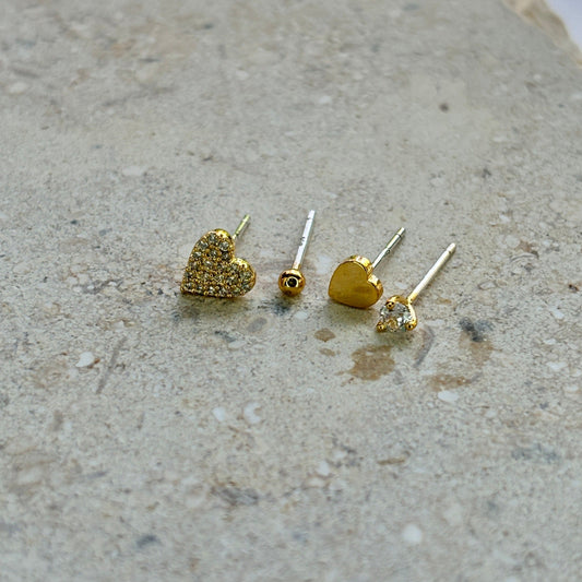 Eclipse of the Heart Stud Earrings | Set of Four