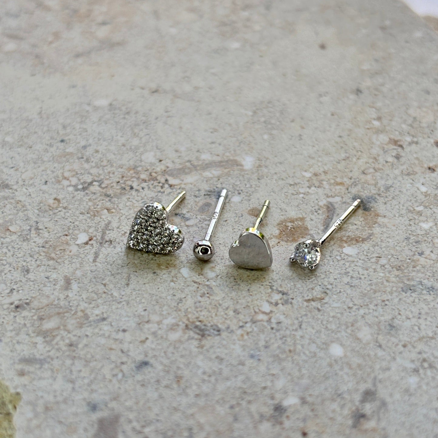 Eclipse of the Heart Stud Earrings | Set of Four