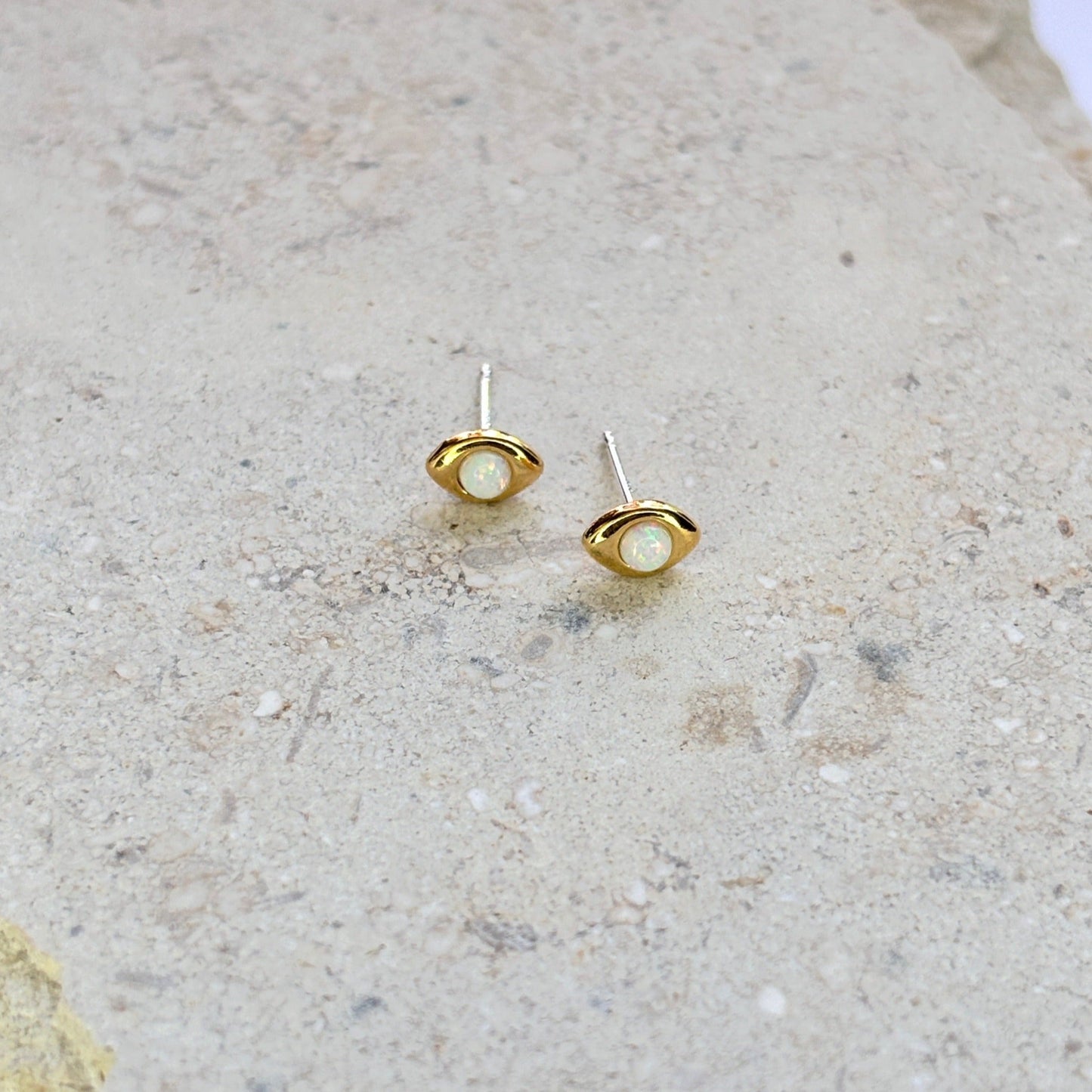 Golden Eye Stud Earrings