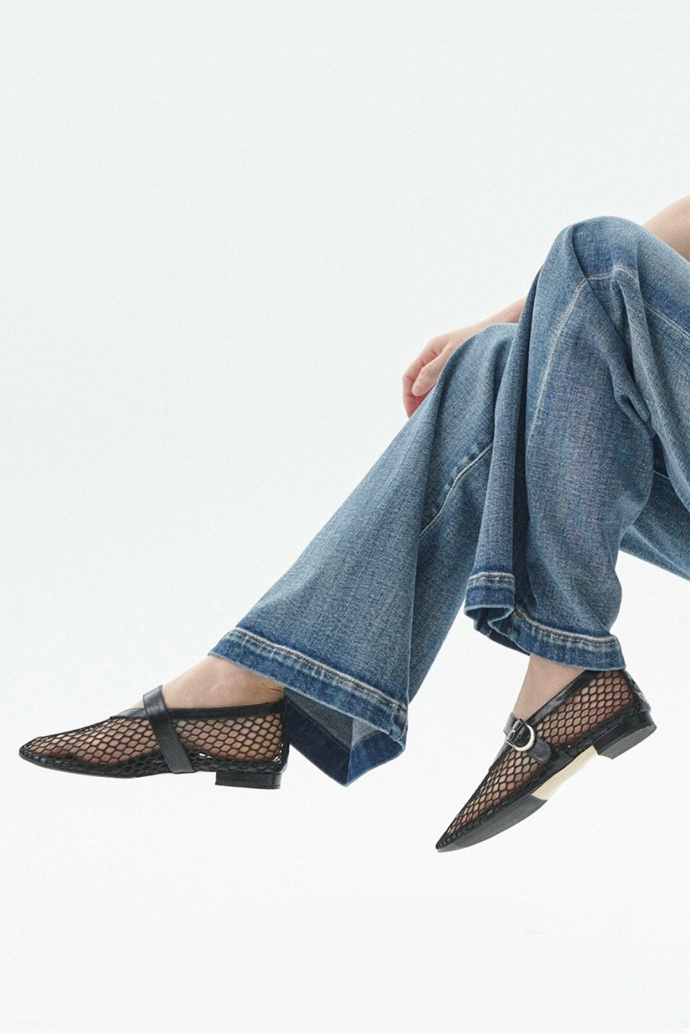 THE MILA Mesh Cutout Flats