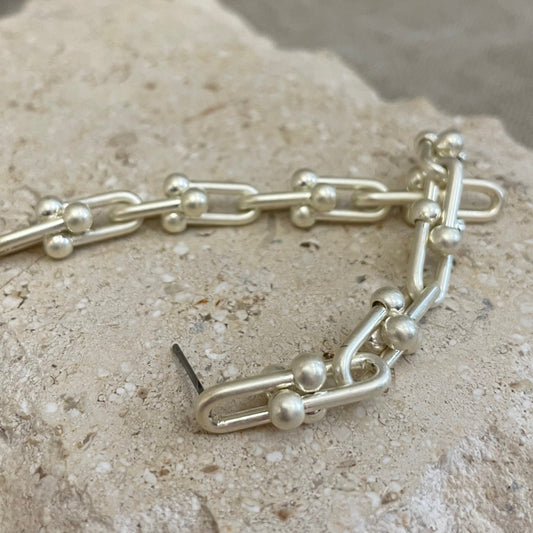 Chain Link Stud Earrings