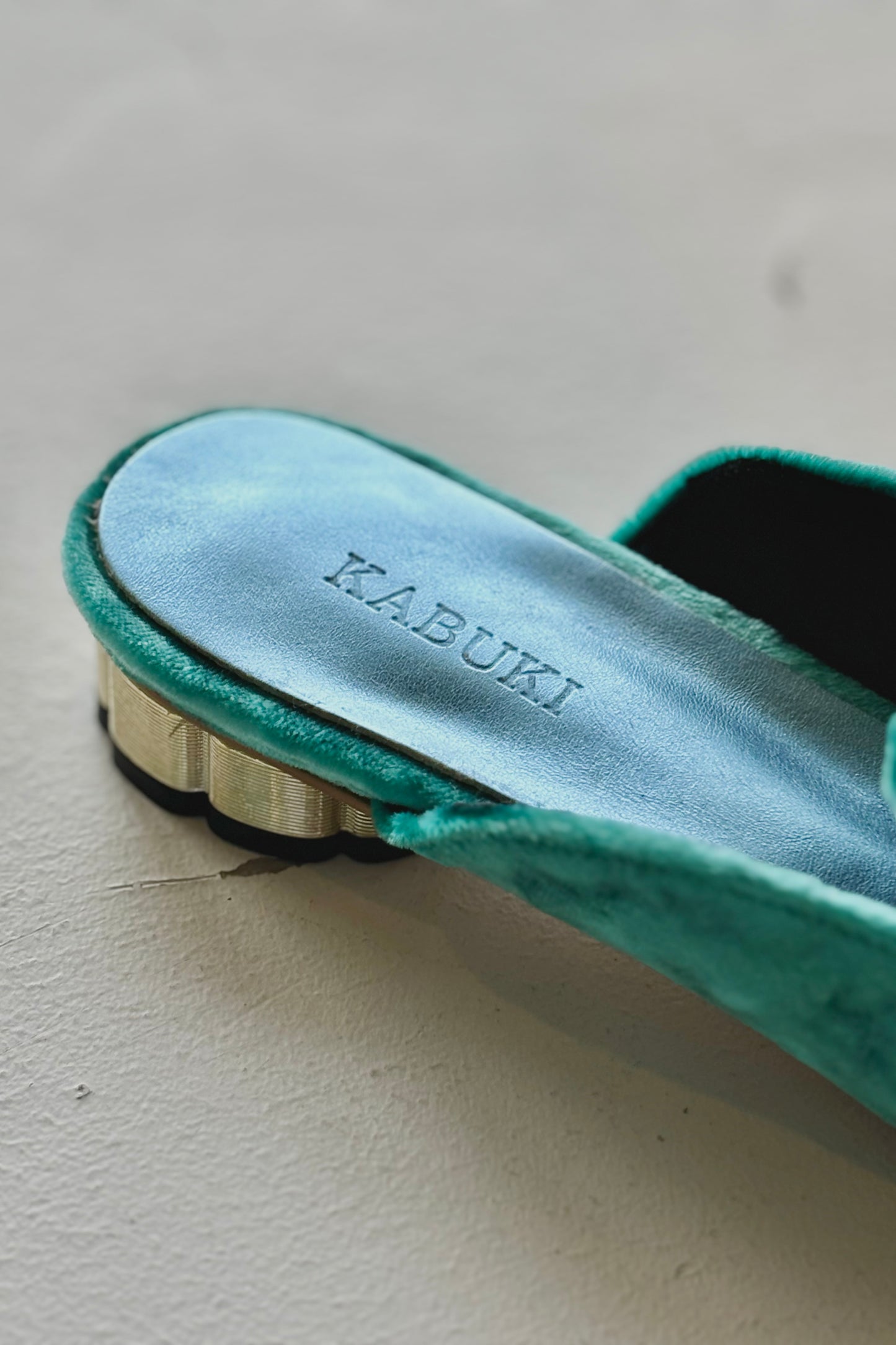 THE LOUIS Jeweled Velvet Mule | Teal