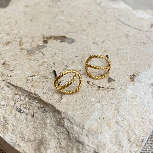 Twisted Circle Earrings