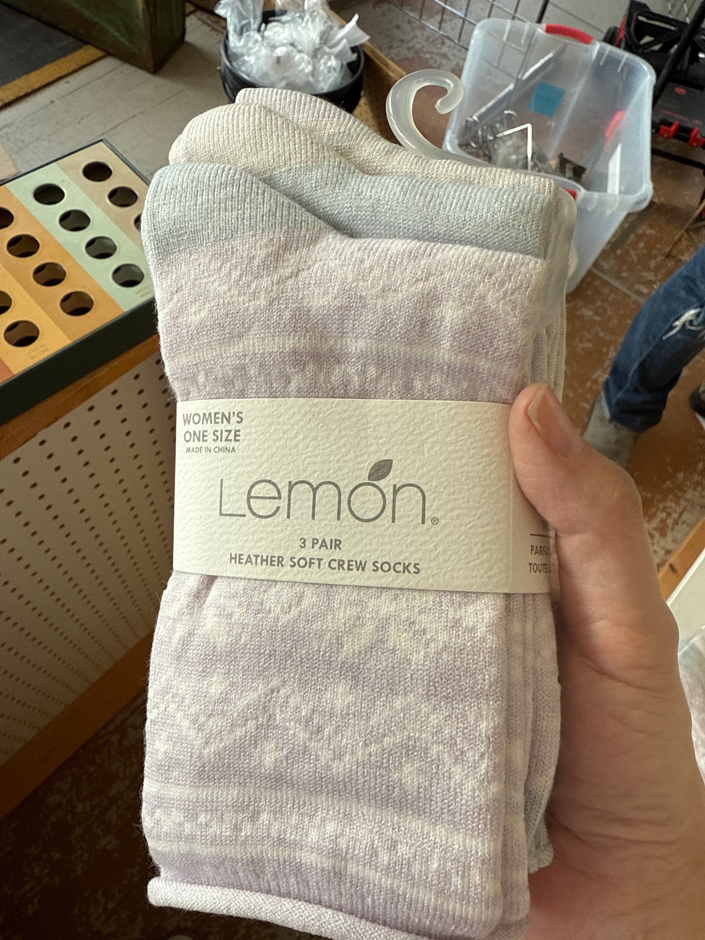 Heather Soft Crew Socks - 3pk