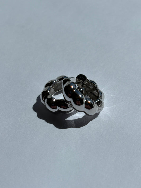 Bubble Huggie Hoop Earrings