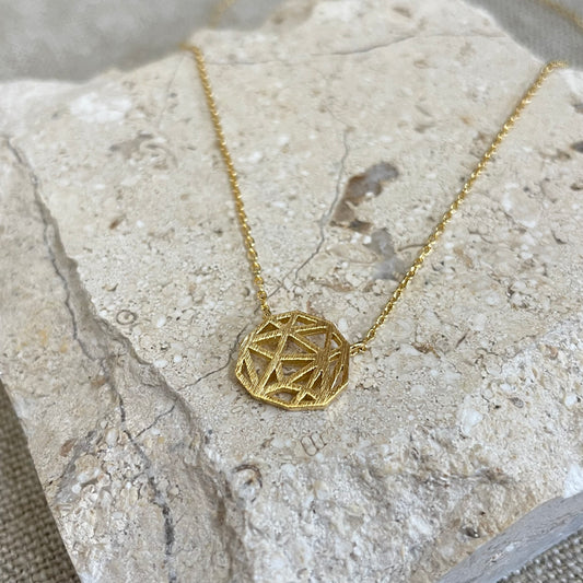 Geometric Web Necklace