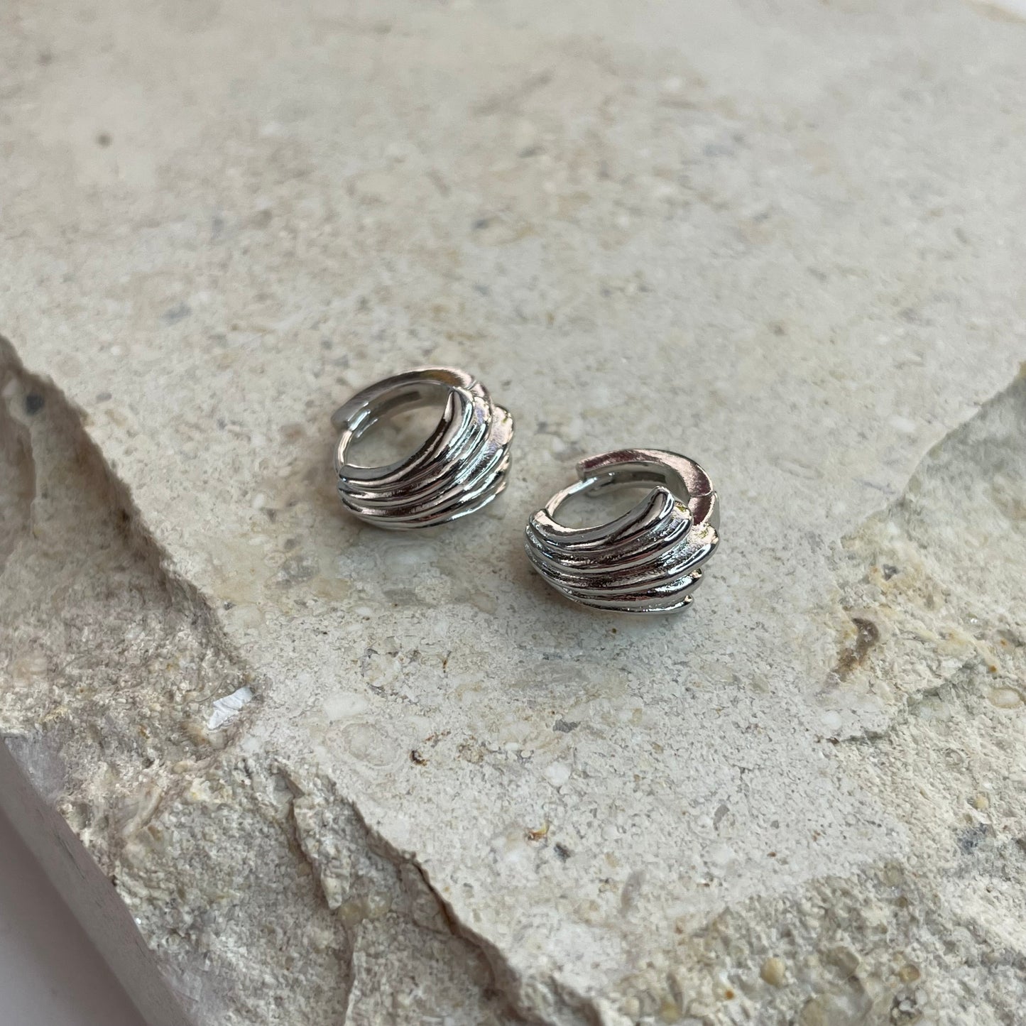 Shell Huggie Hoop Earrings