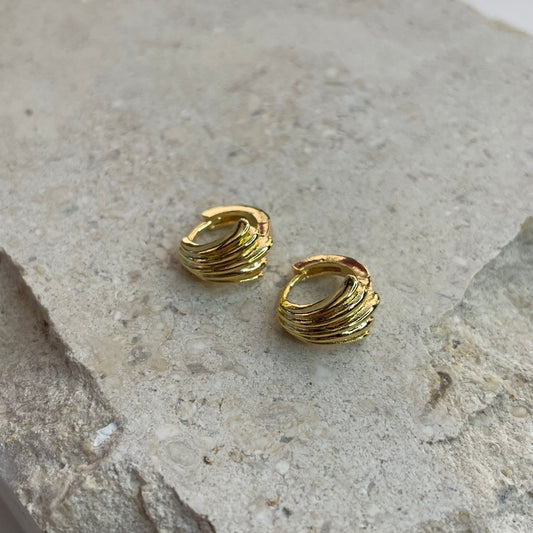 Shell Huggie Hoop Earrings