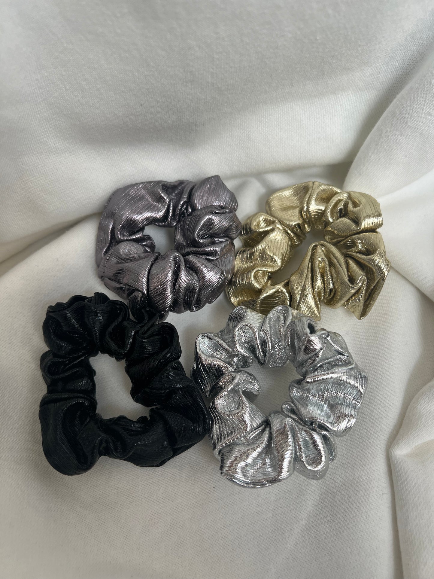Mini Metallic Scrunchy