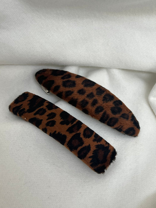 Leopard Print Hair Clips