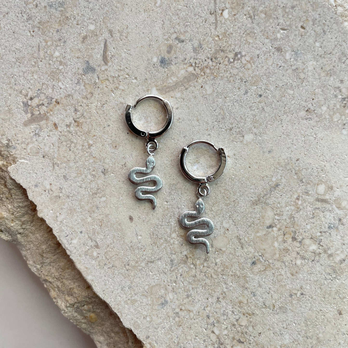 Snake Huggie Hoop Earrings