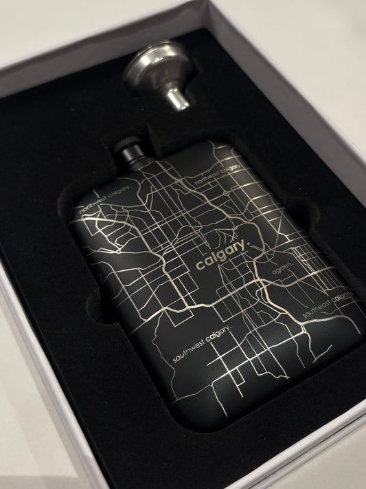 Custom Etched Flask | Calgary Alberta