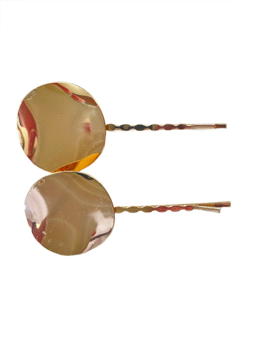 Set of 2 Hair Pins - Circle