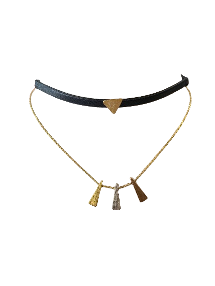 Strength Leather Choker Necklace