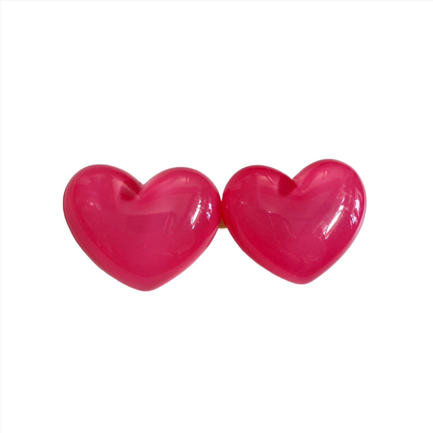 Double Heart Hair Barrette