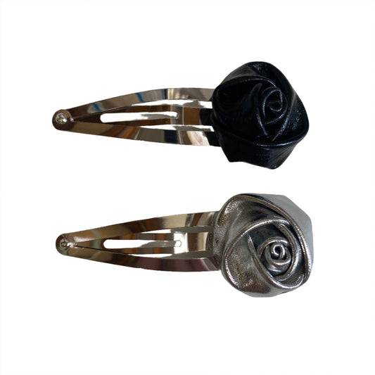 Fabric Rose Hair Barrette