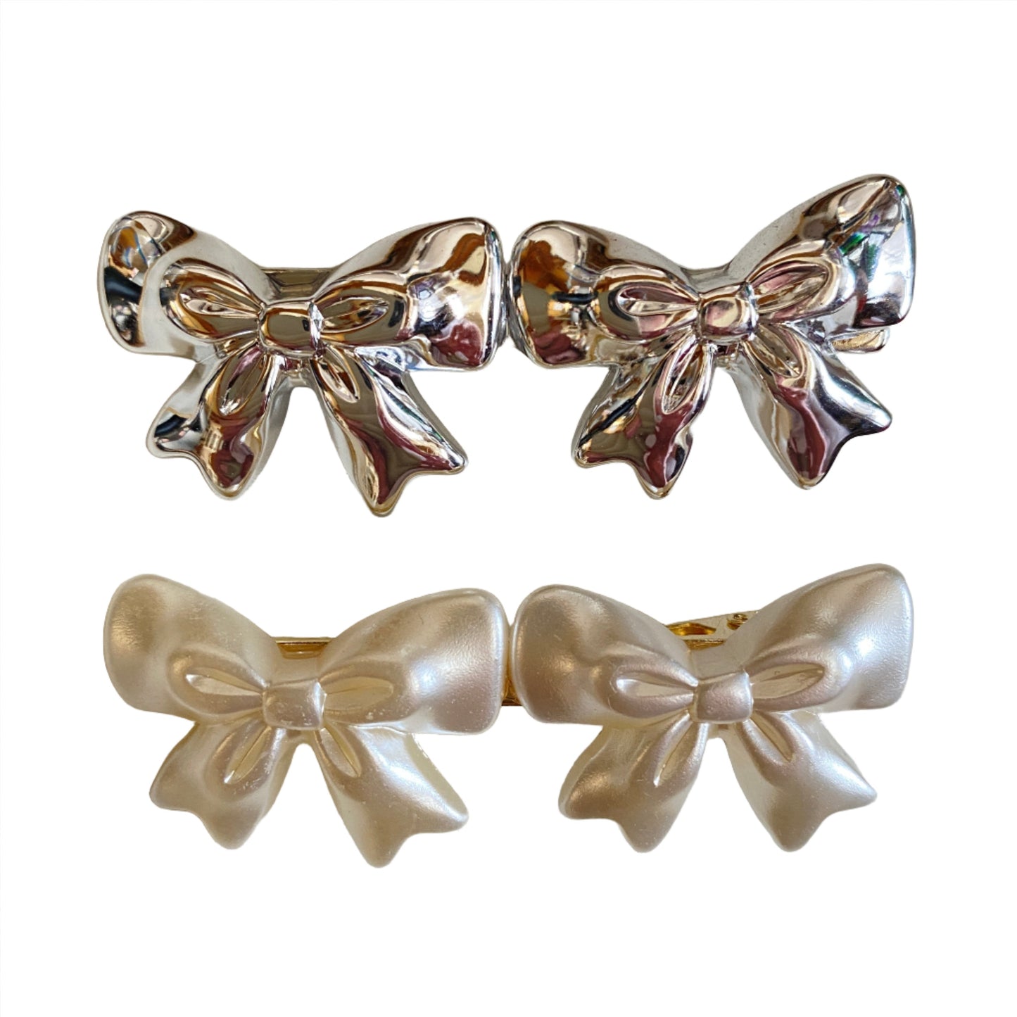 Satin Bows Hair Barrette | Set of 2