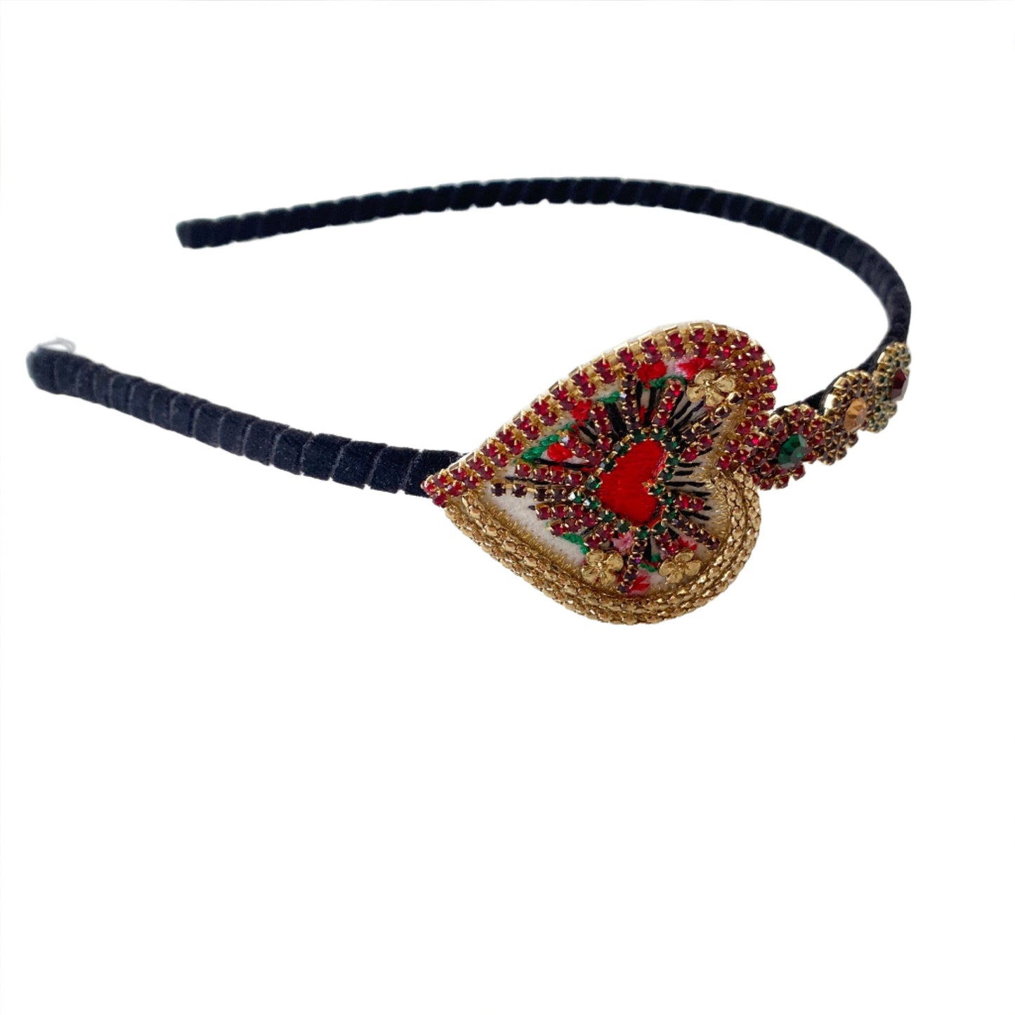Jeweled Heart Headband