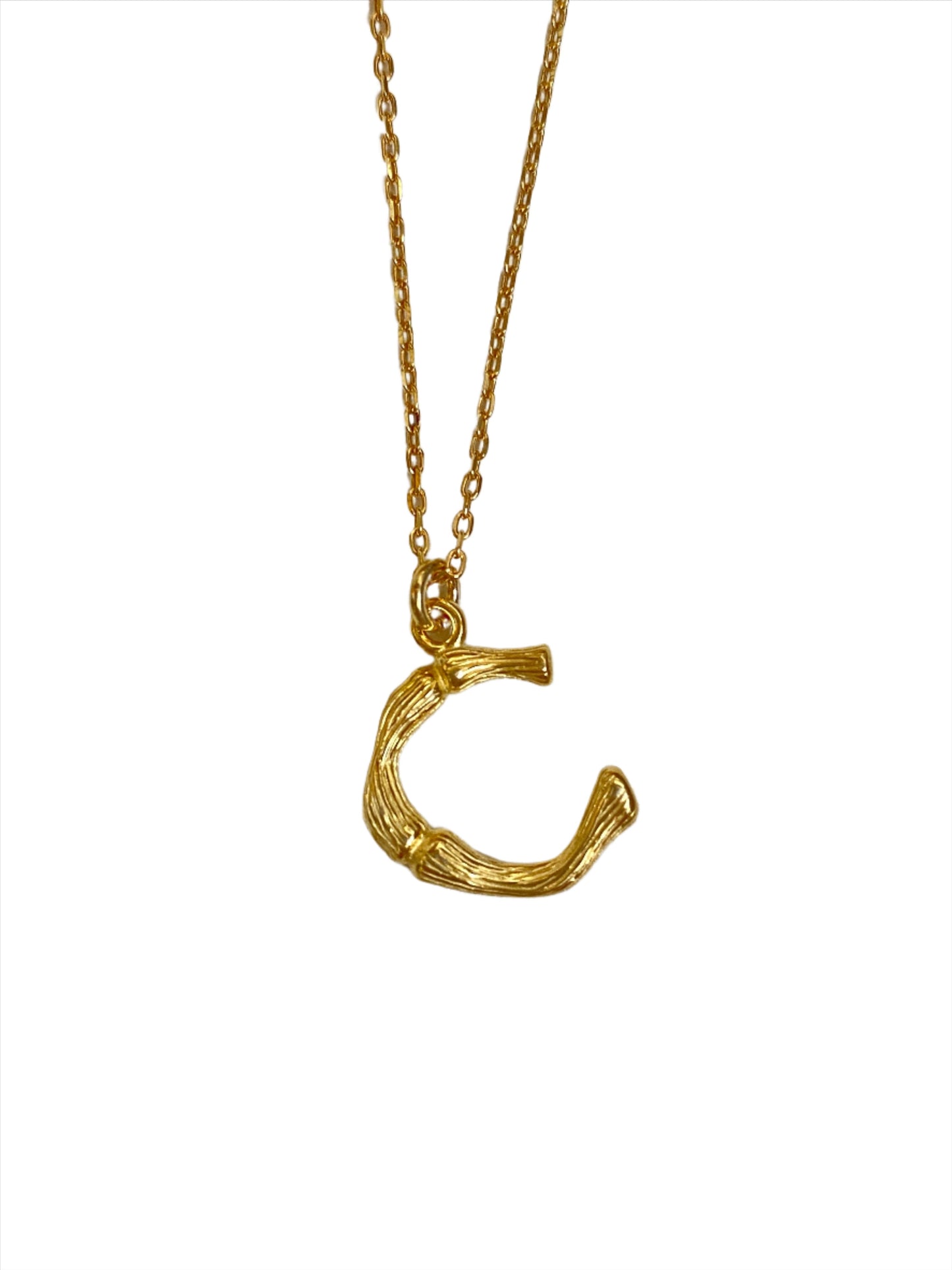 Bamboo Initial Necklace