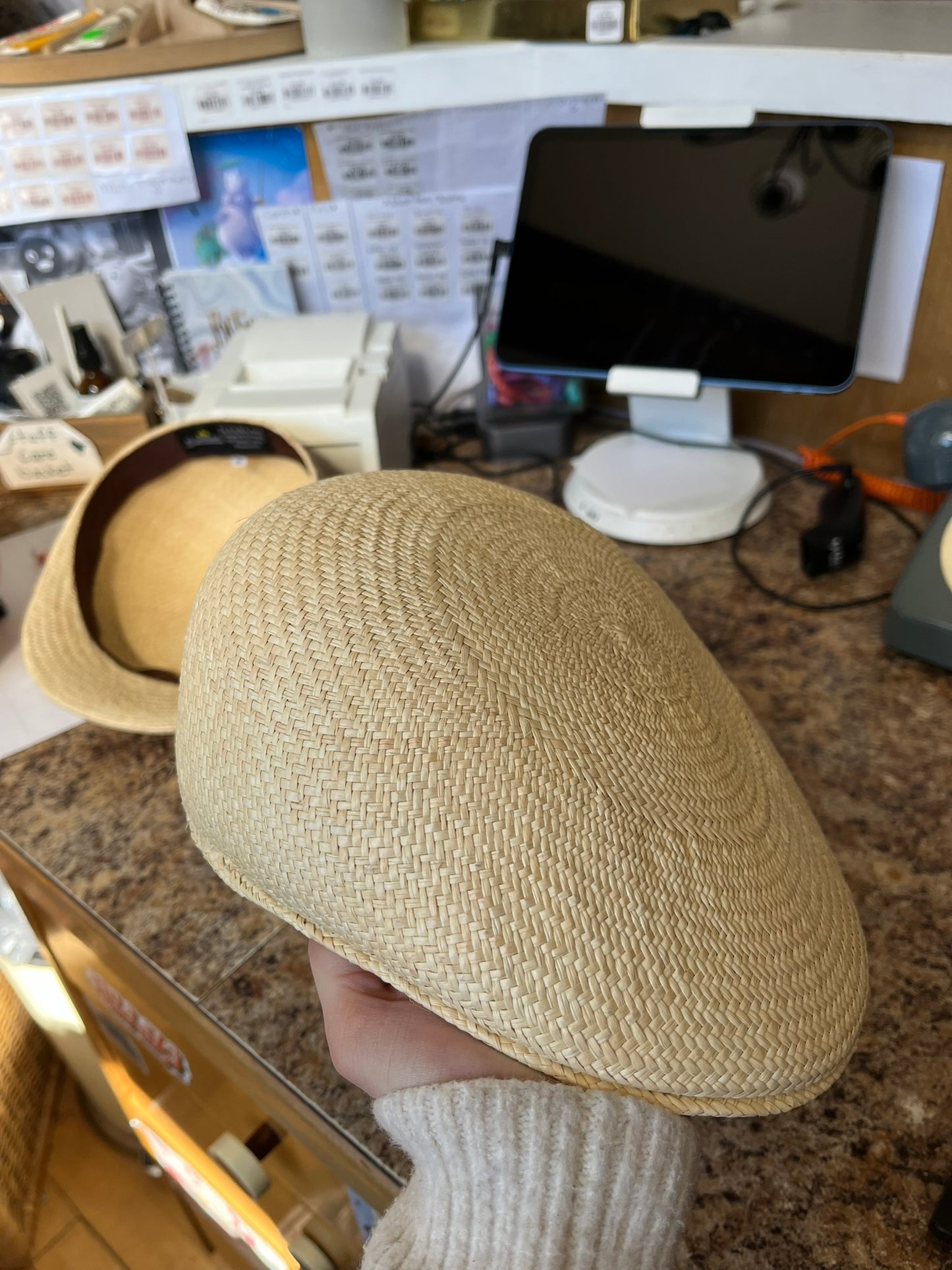 Paper Boy Straw Hat Handmade