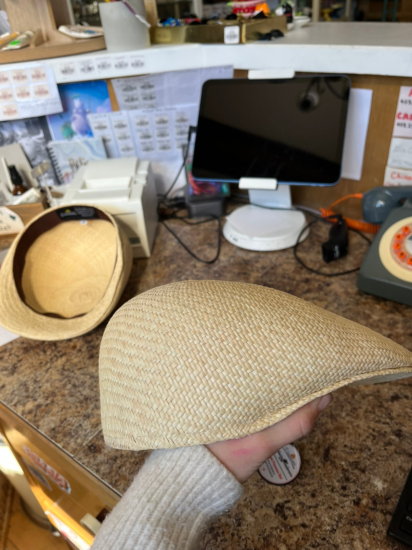Paper Boy Straw Hat Handmade