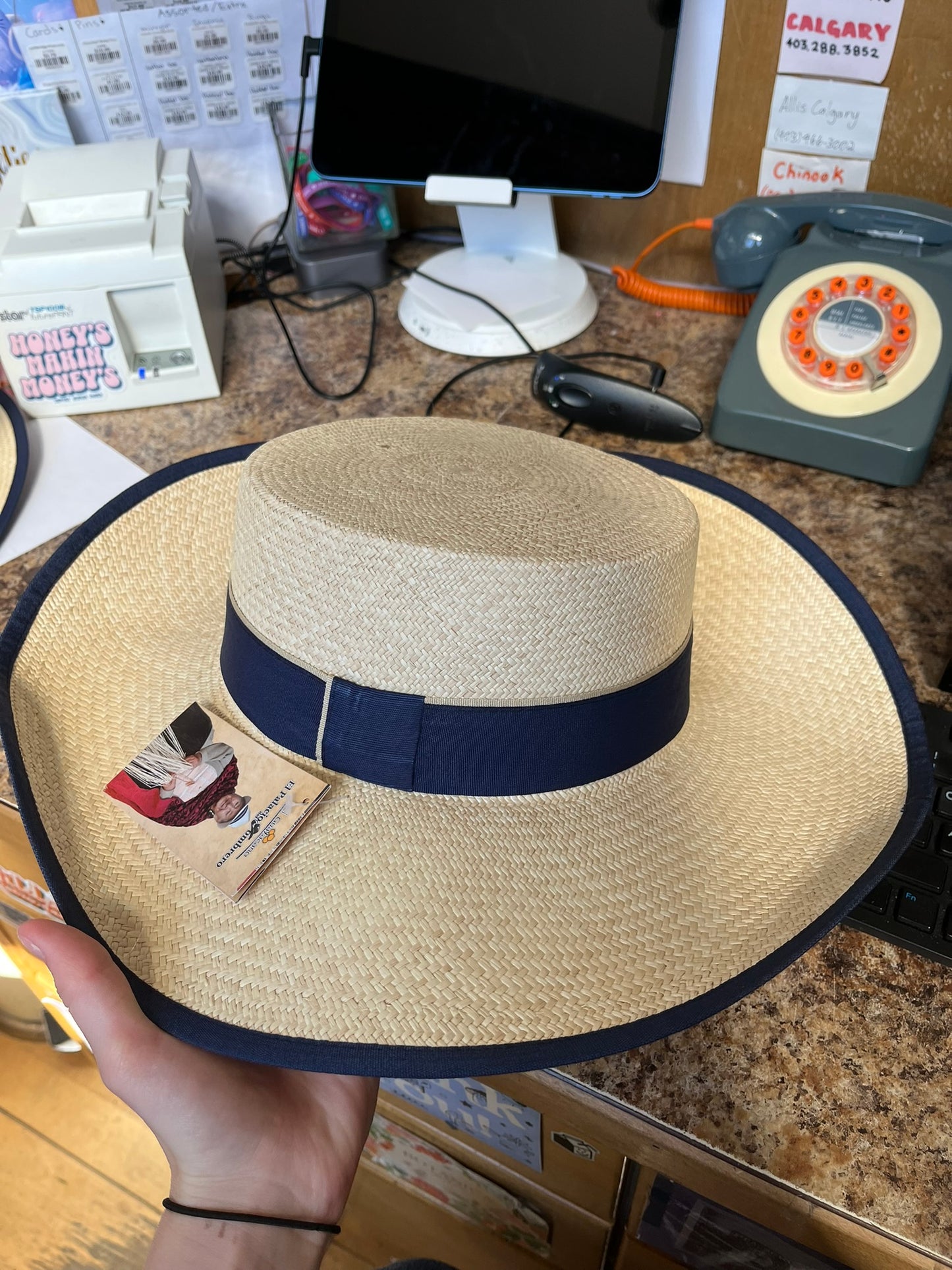 Straw Sun Hat Handmade Adjustable