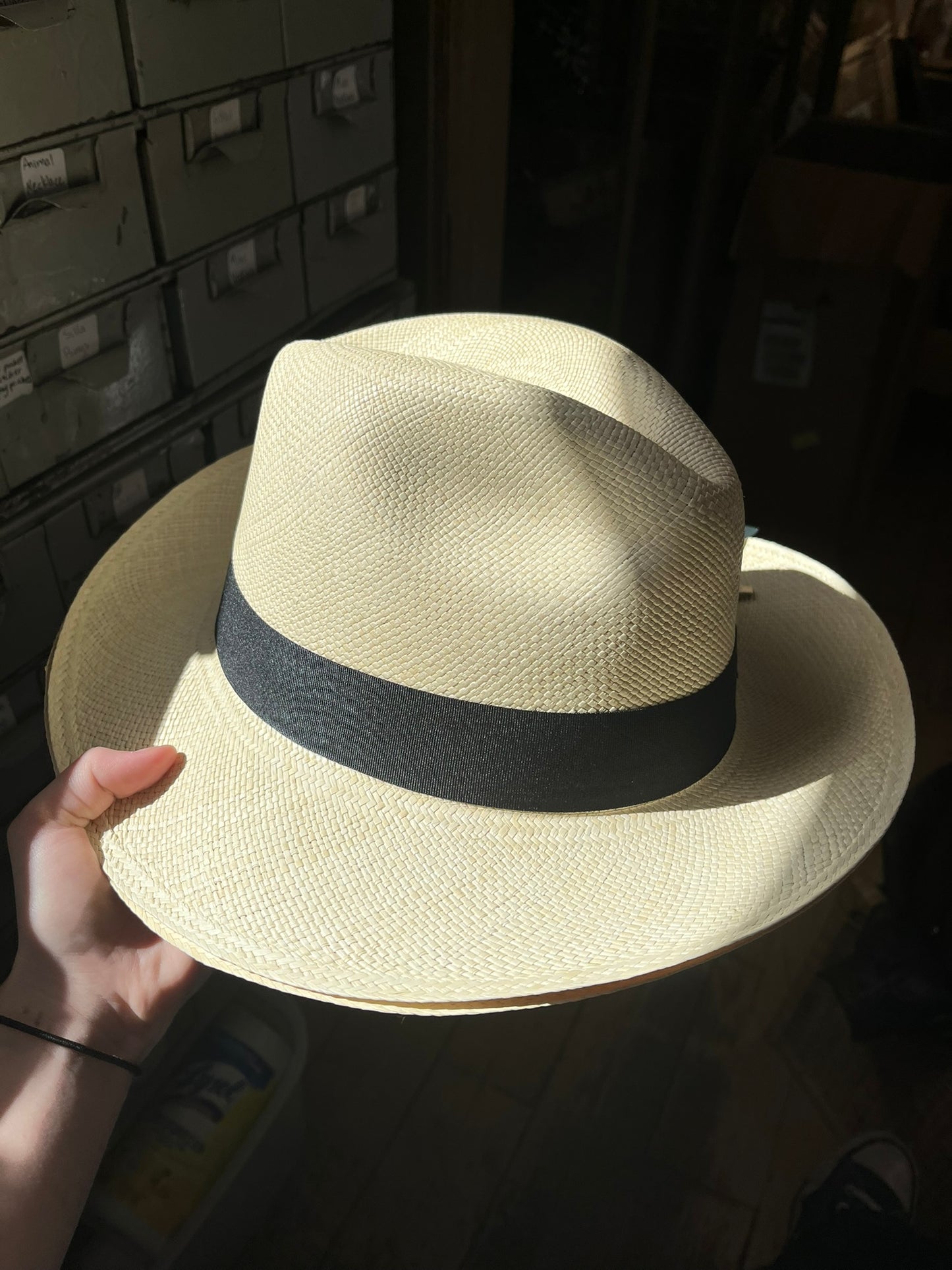 Womens Straw Fedora Handmade