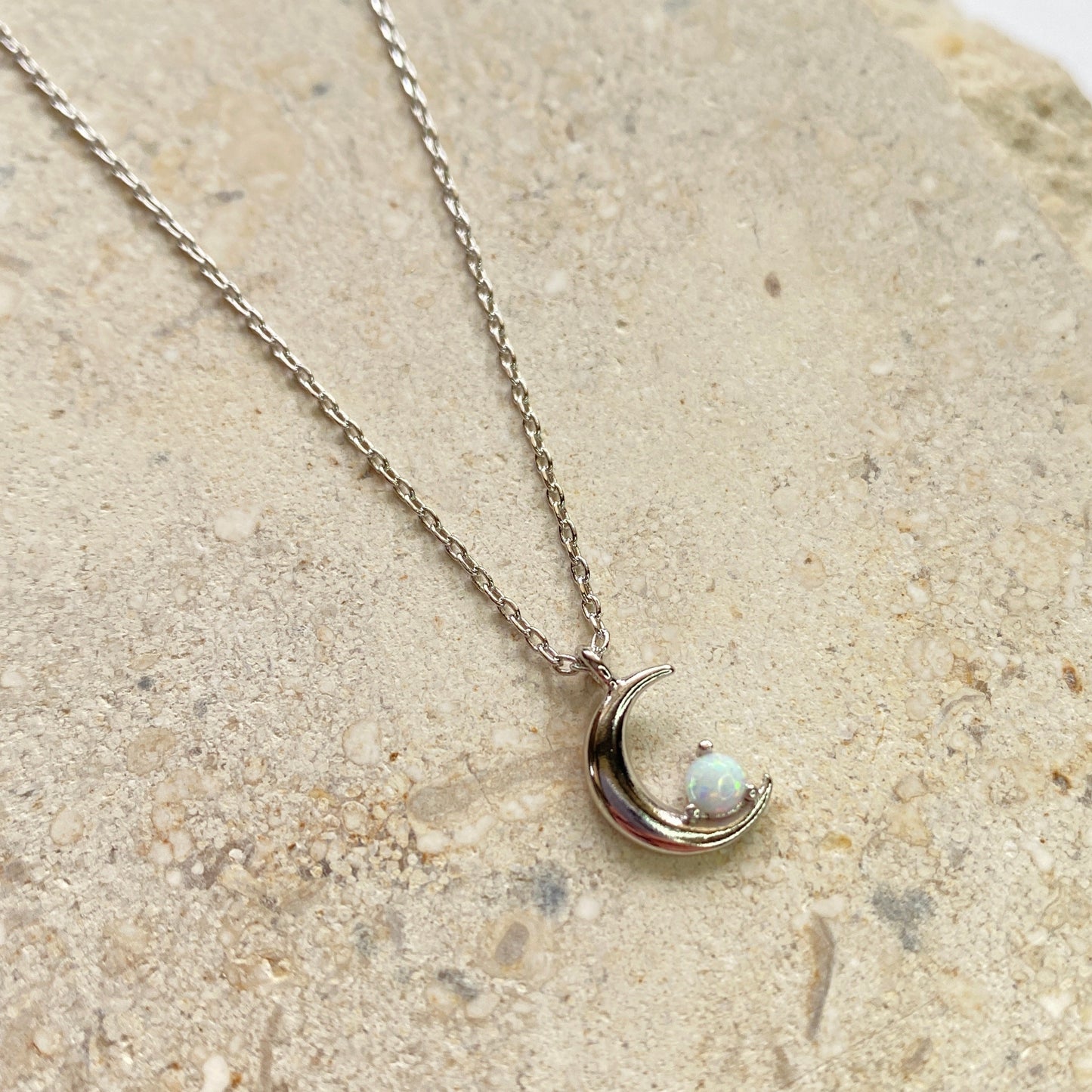 Opal Moon Necklace