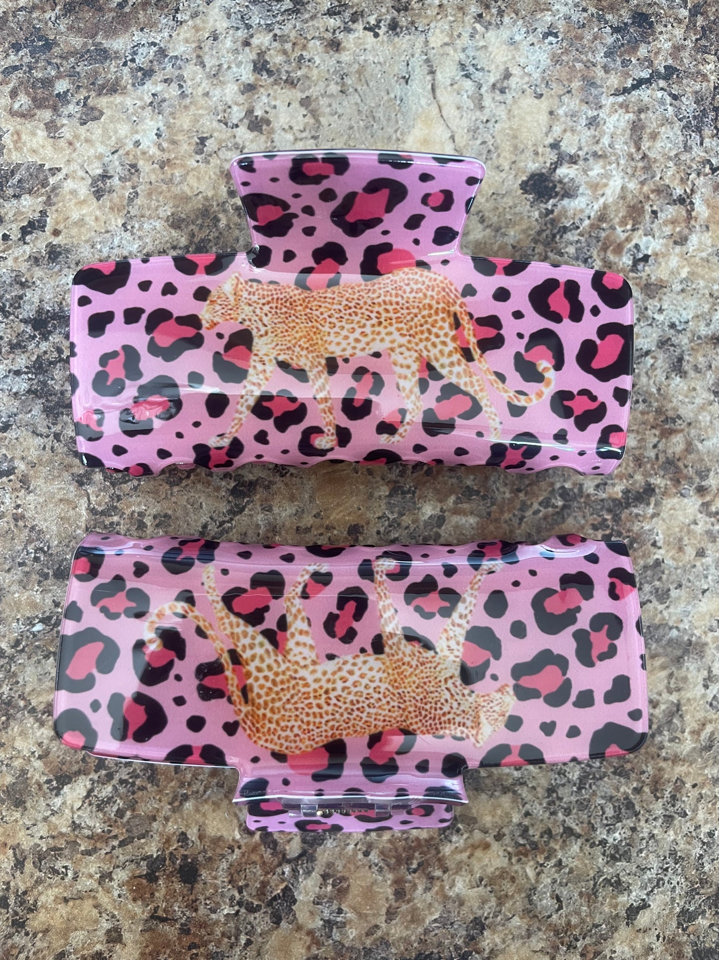 Leopard Print Claw Clips
