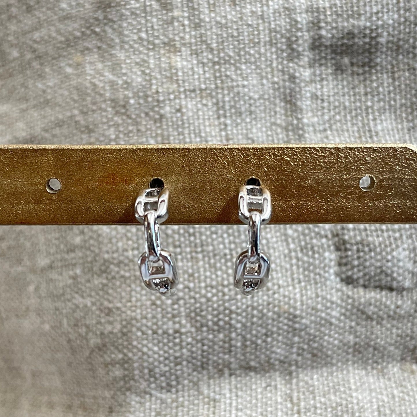 Chain Link Half Hoop Earrings