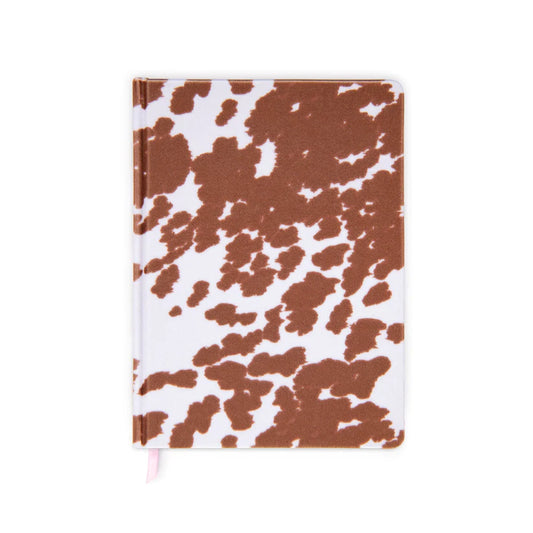 Velvet Jumbo Journal - Cow Print