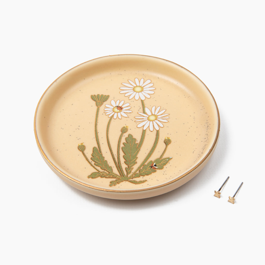 Jewelry Dish & Earring Set | Daisy Vanilla