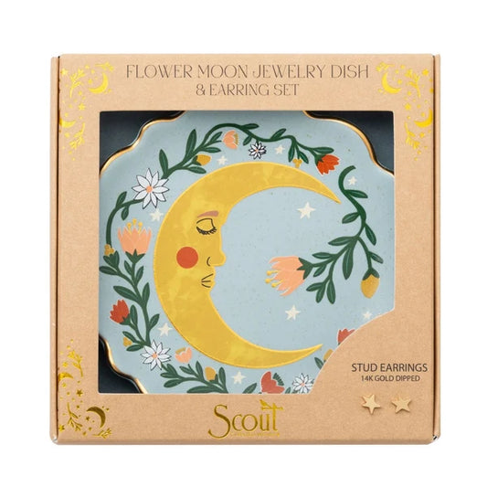 Jewelry Dish & Earring Set | Flower Moon