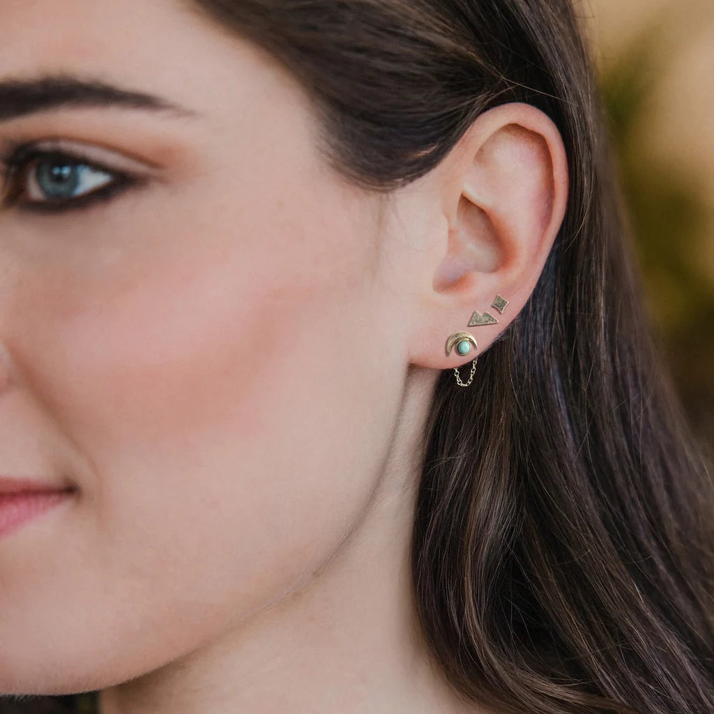 Stud Trio Ear Jacket Set - Mountain| Turquoise| Gold