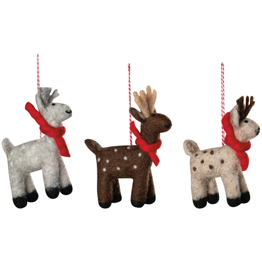 Arctic Deer Felt Ornament