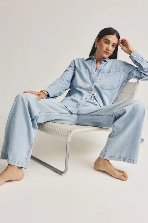 Jadyn Mid Rise Palazzo Jean | Chateau