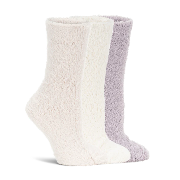 Faux Fur Cozy Socks- 3 PK