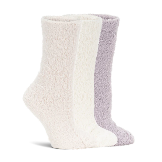 Faux Fur Cozy Socks- 3 PK