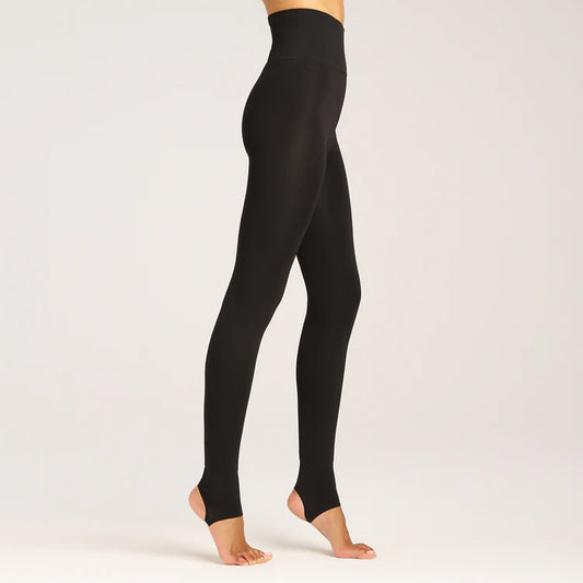 Womens Opaque Fleeced Tight / Black