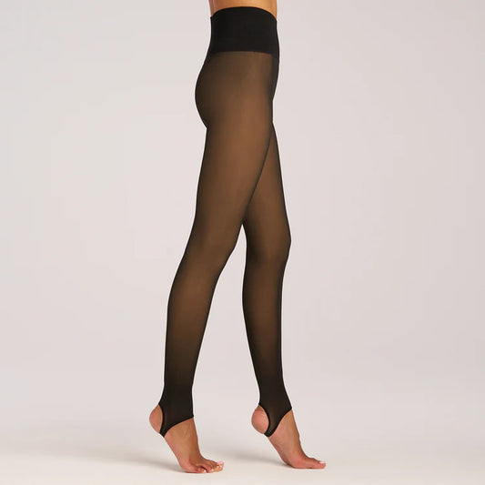 Womens Faux Translucent Fleeced Tight