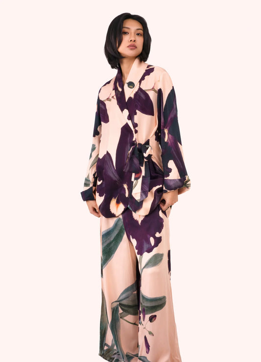 Lux Trousers - Midnight Orchid