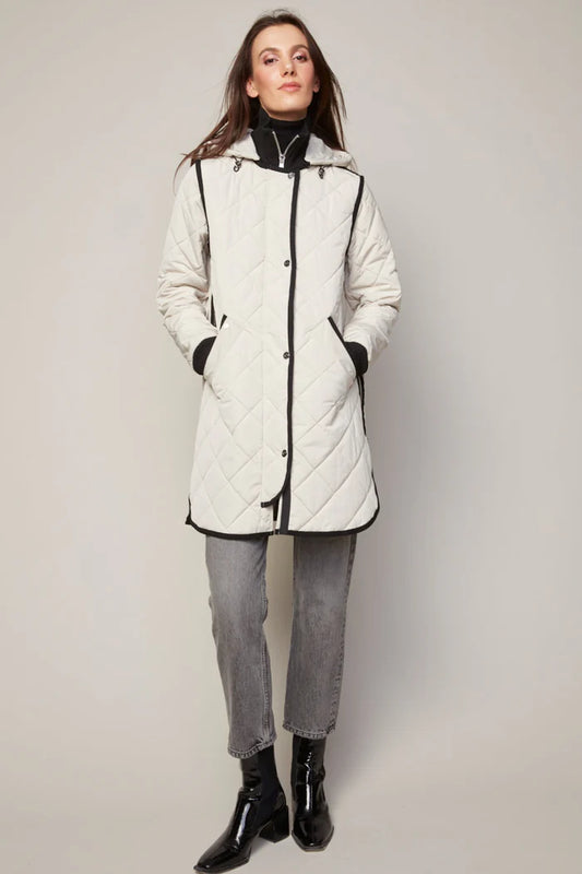 Libby Quilted Full Zip Coat With Removable Hood