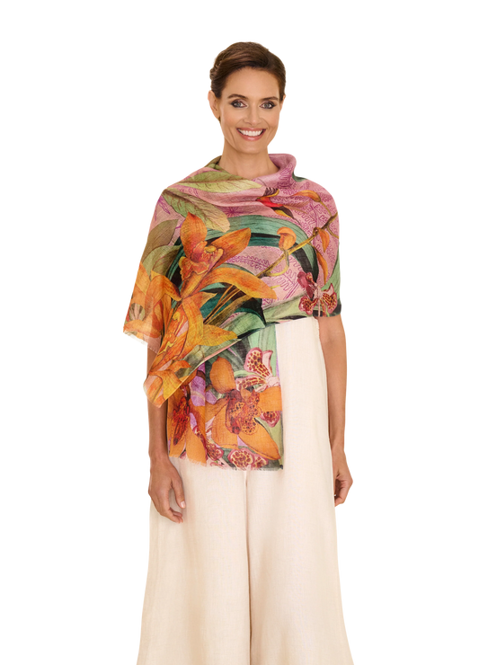 Botany Bliss Lavender Scarf