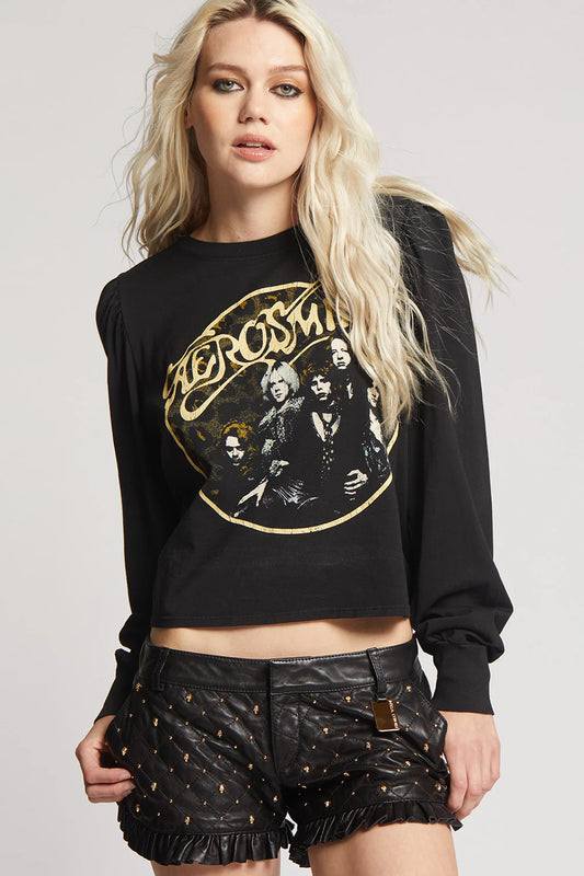 Aerosmith Back in the Saddle Puff Long Sleeve Tee