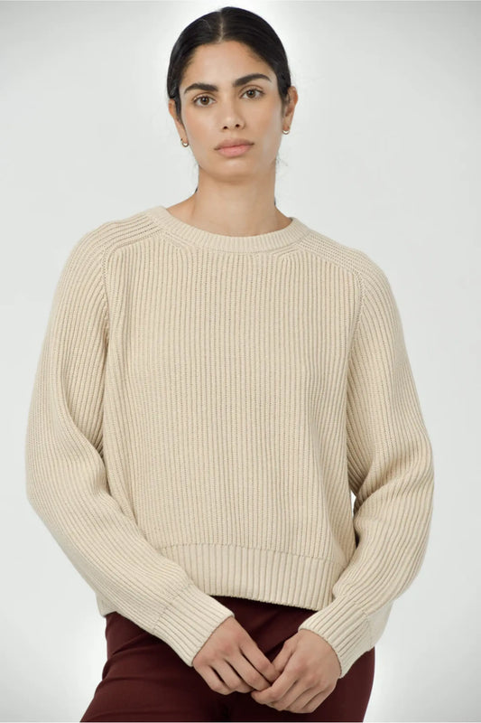 Avery Crew Neck Sweater | Vintage Oat